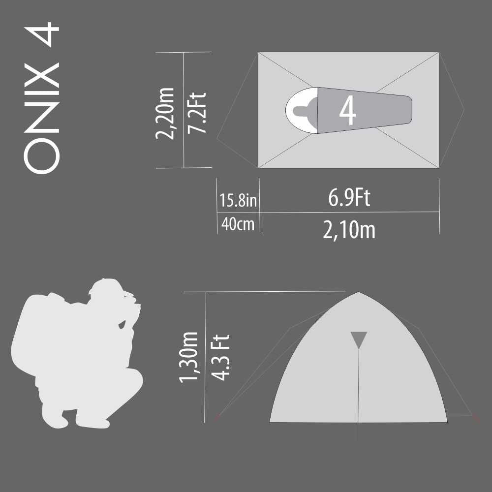 Barraca De Camping Iglu Com Sobreteto Onix 4 Pessoas