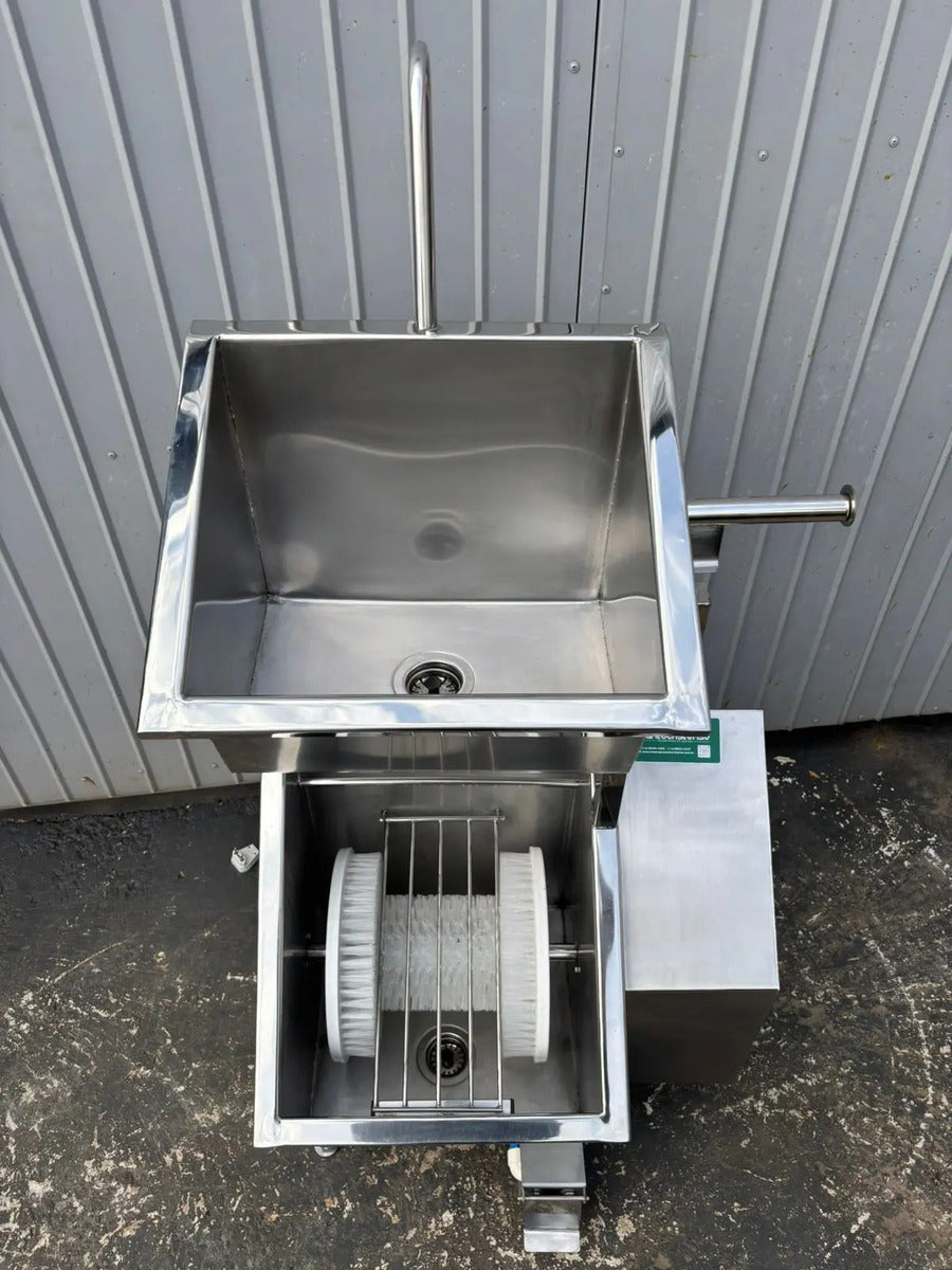 Lavador de Botas e Mãos Acoplado Manual Industrial Inox 304