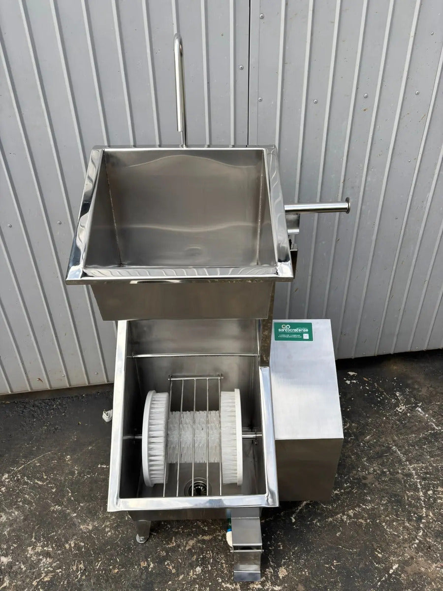 Lavador de Botas e Mãos Acoplado Manual Industrial Inox 304