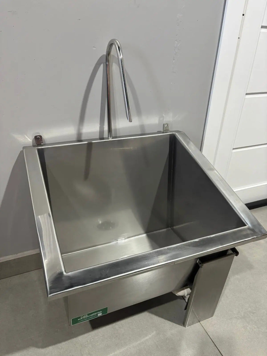 Lavador de Mãos Individual Inox 304 Acionamento Joelho