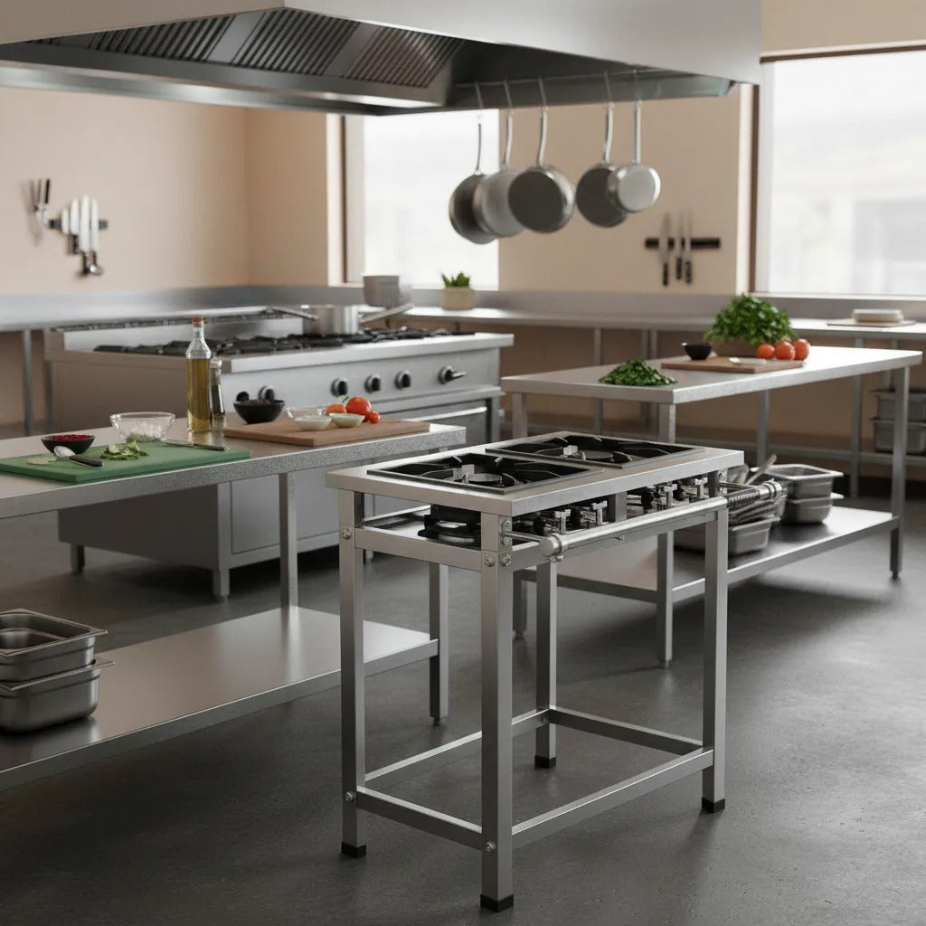 Fogão Industrial 2 Bocas Qd Qg B.p P7 Fast Gourmet Inox