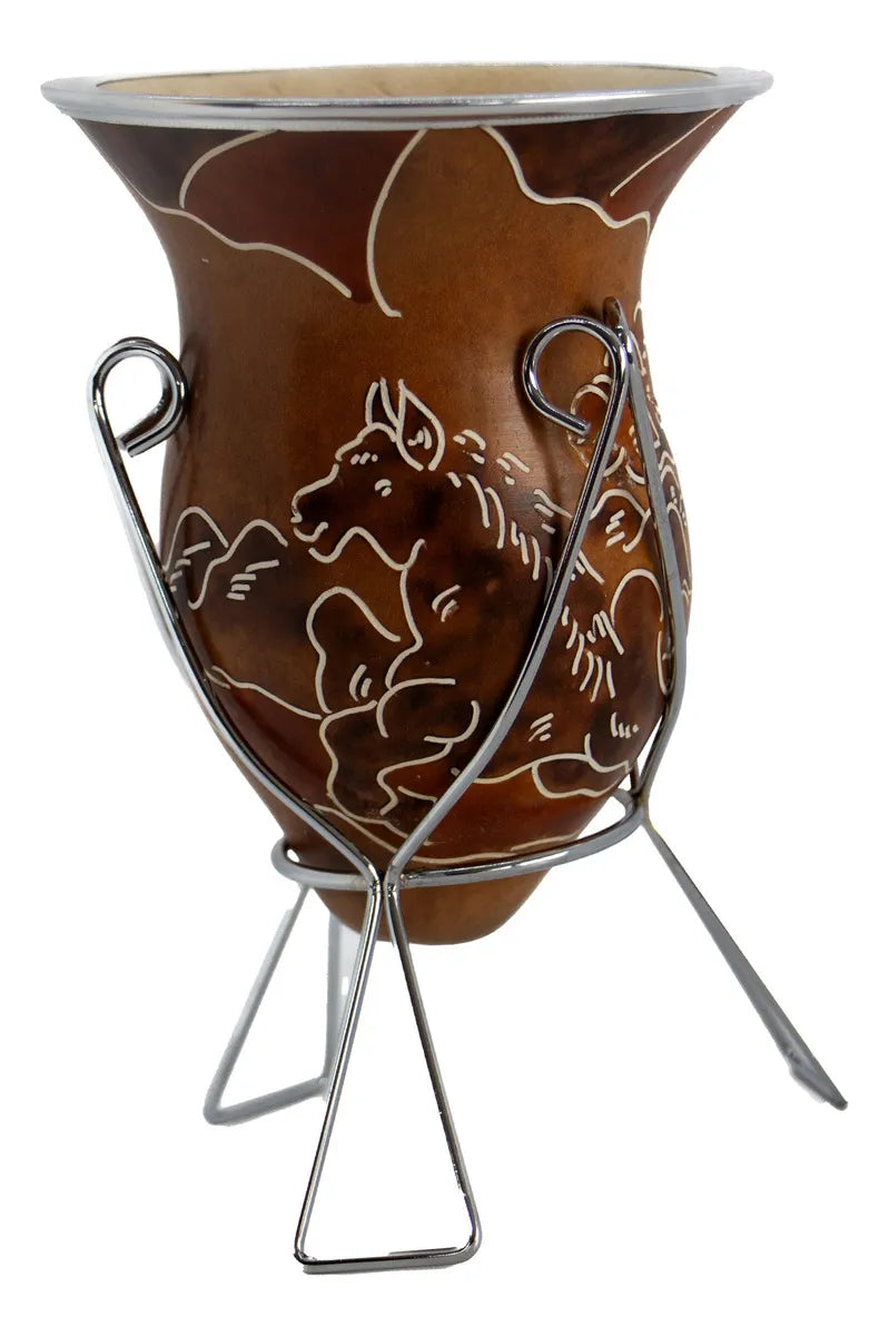 Kit Cuia Bomba Chupeta Dupla C/ Suporte Trabalhado Promate