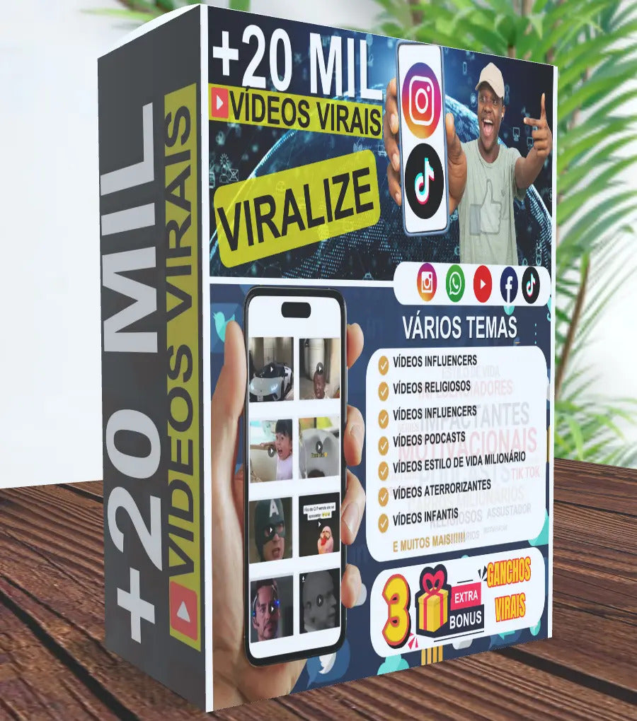 +20 Mil Vídeos Cortes Virais Para Tiktok + Brindes