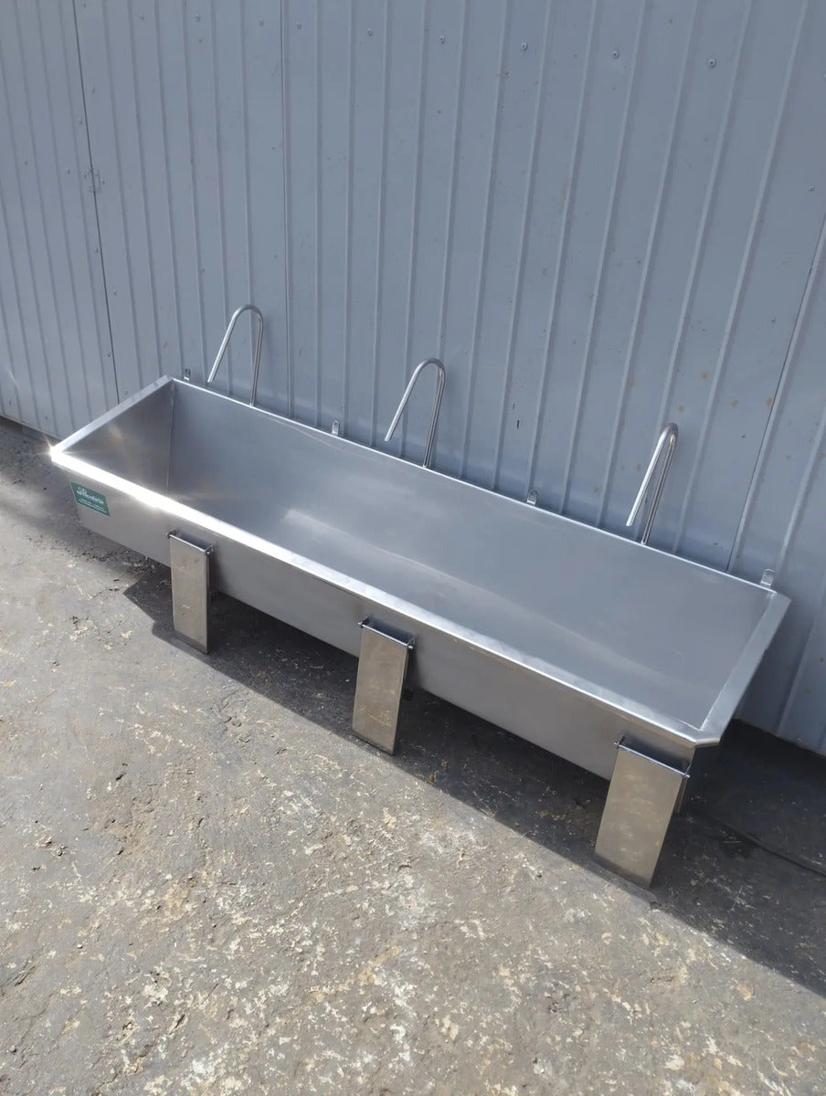 Pia De Assepsia 03 Posições, Lavador De Mãos Inox 304