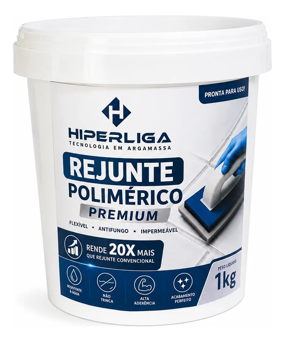 Rejunte Polimérico Hiperliga Pronta P/ Uso Várias Cores 1kg