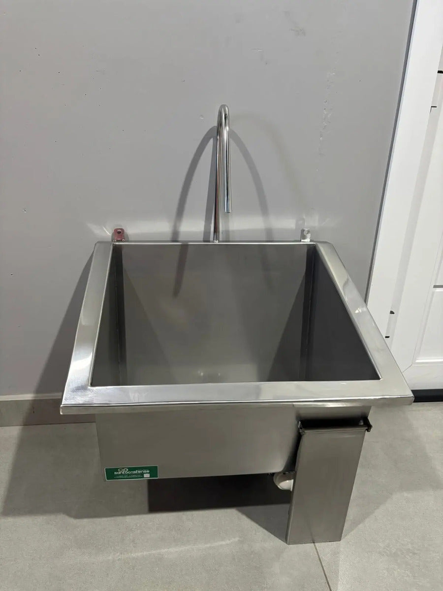 Lavador de Mãos Individual Inox 304 Acionamento Joelho