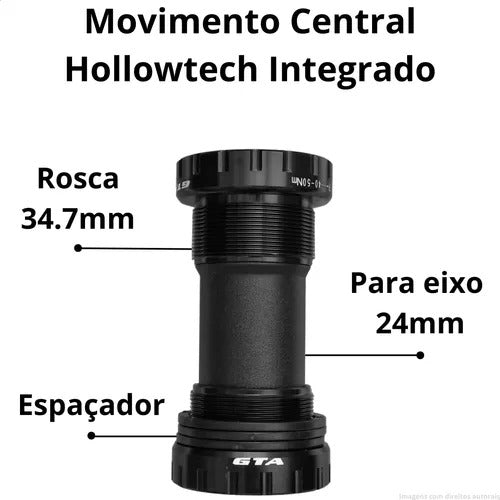 Pedivela Single Coroa 34 Dentes 175mm Hollowtech Integrado