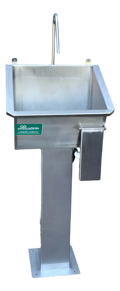 Lavador de Mãos Individual Inox 304 com Pedestal