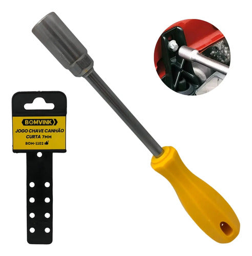 Chave Canhão Curta 7mm Bomvink BOM-1102