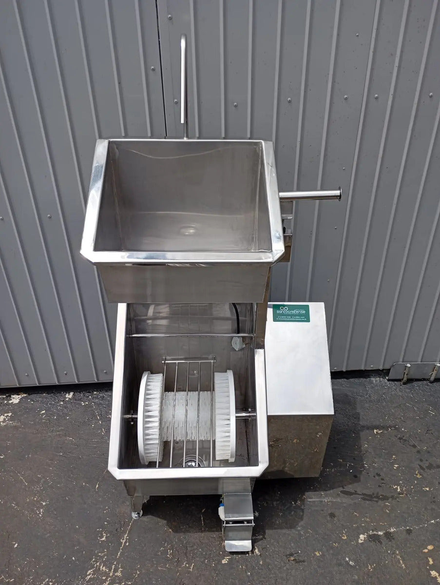 Lavador de Botas e Mãos Acoplado Manual Industrial Inox 304