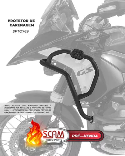 Protetor De Motor Carenagem Carbono Bmw R1300gs 2024+ Scam