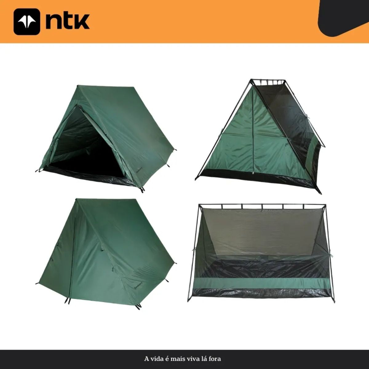 Barraca Canadense Para Camping Verde Espaço Para 3 Pessoas