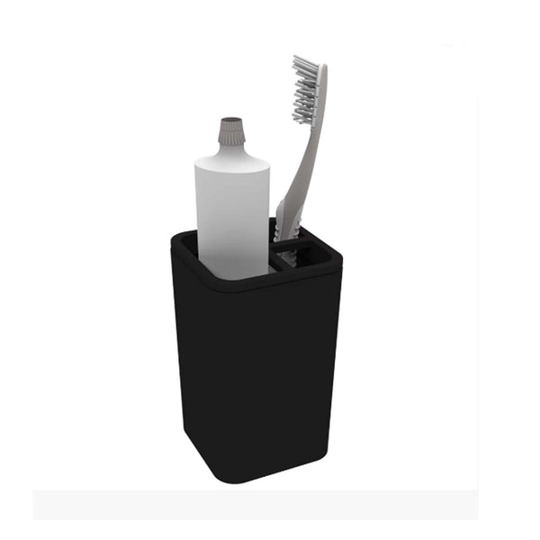Porta Escova De Dente Acabamento Fosco Preto Soprano