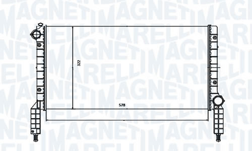 Radiador Magneti Marelli RMM1004HFT Fiat Doblo