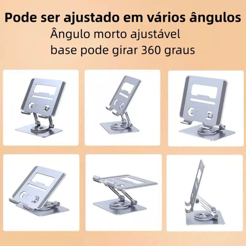 Suporte De Mesa P Samsung Fold Tablet iPad Laptop Alumínio