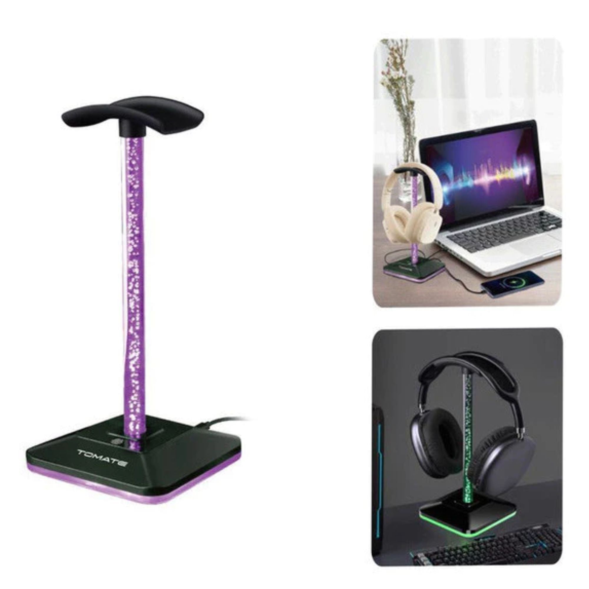 【masaroby】ヘッドレスト Suporte Para Fone De Ouvido Rgb Tomate MSY-9991