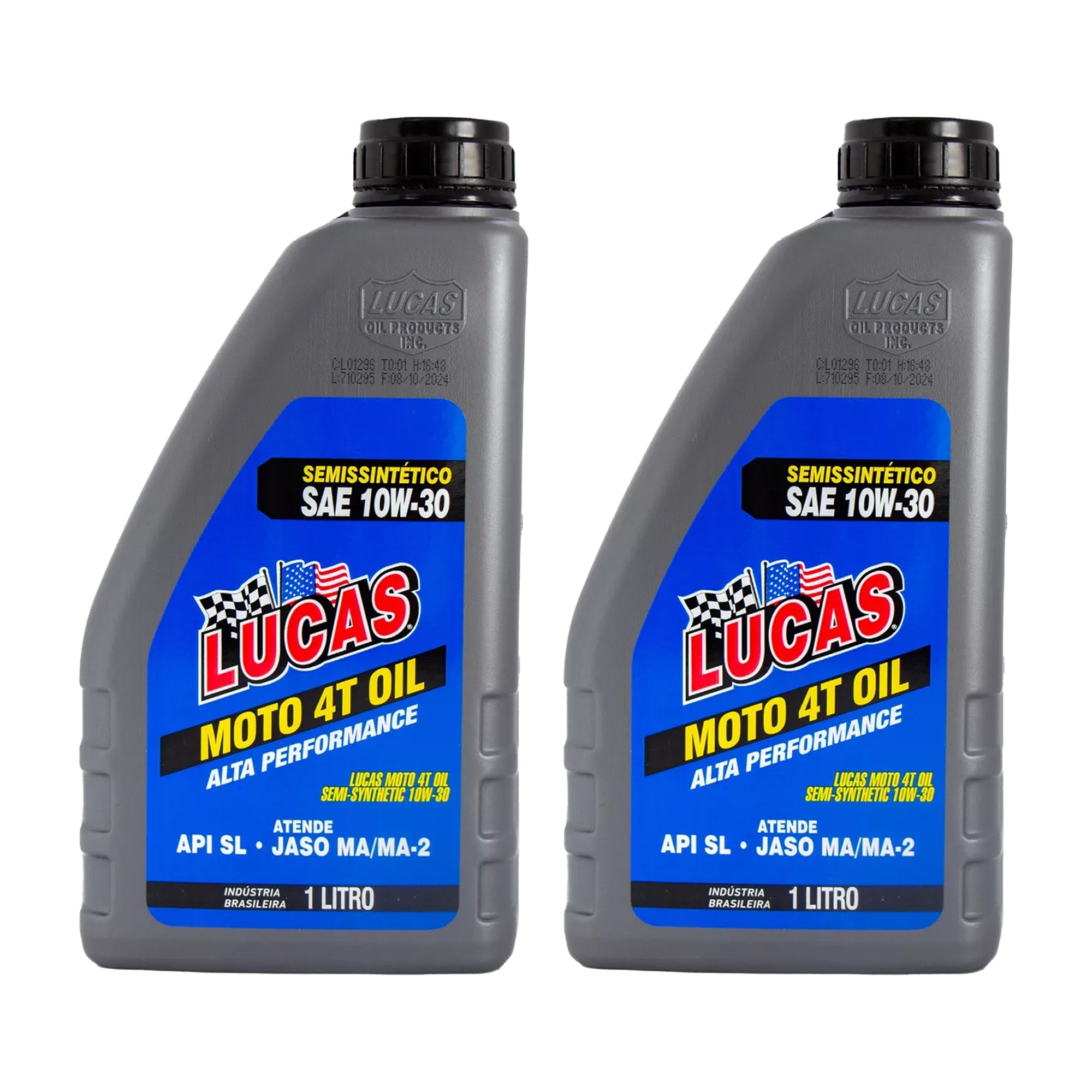 Kit 2 Óleo Lucas Oil 10w30 Moto/quadriciclo 1l Semisintético
