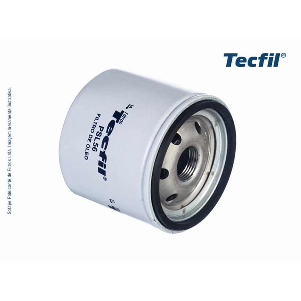 Filtro de Óleo Tecfil PSL56 Peugeot 208/2008, Fiat Argo/Cronos/Uno/Strada/Pulse/Fastback/Toro/Mobi, Jeep Compass/Commander/Renegade