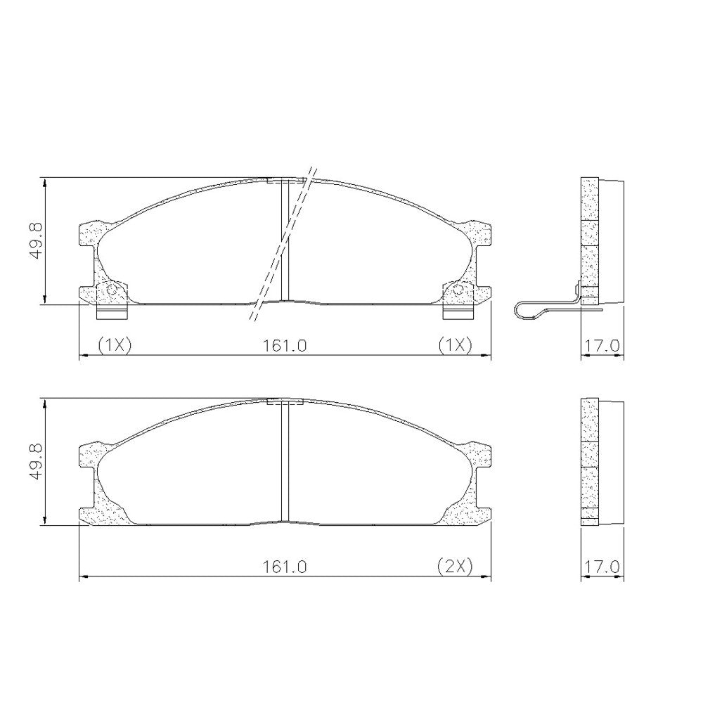 Pastilha de Freio Dianteira Fras-le P-427 Nissan Terrano II (R20)/Frontier (D40)/Frontier (D22)