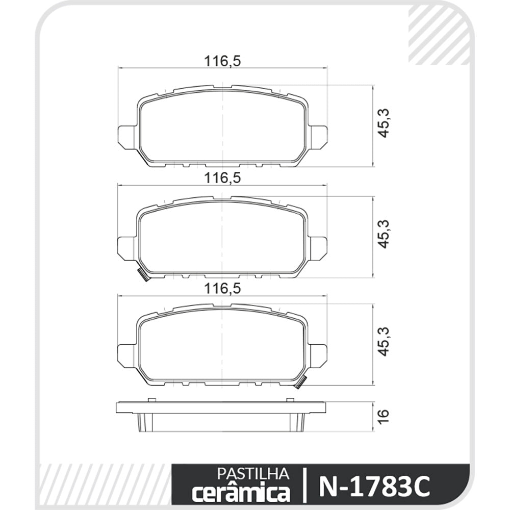 Pastilha de Freio Cobreq N-1783C Honda Accord/HR-V