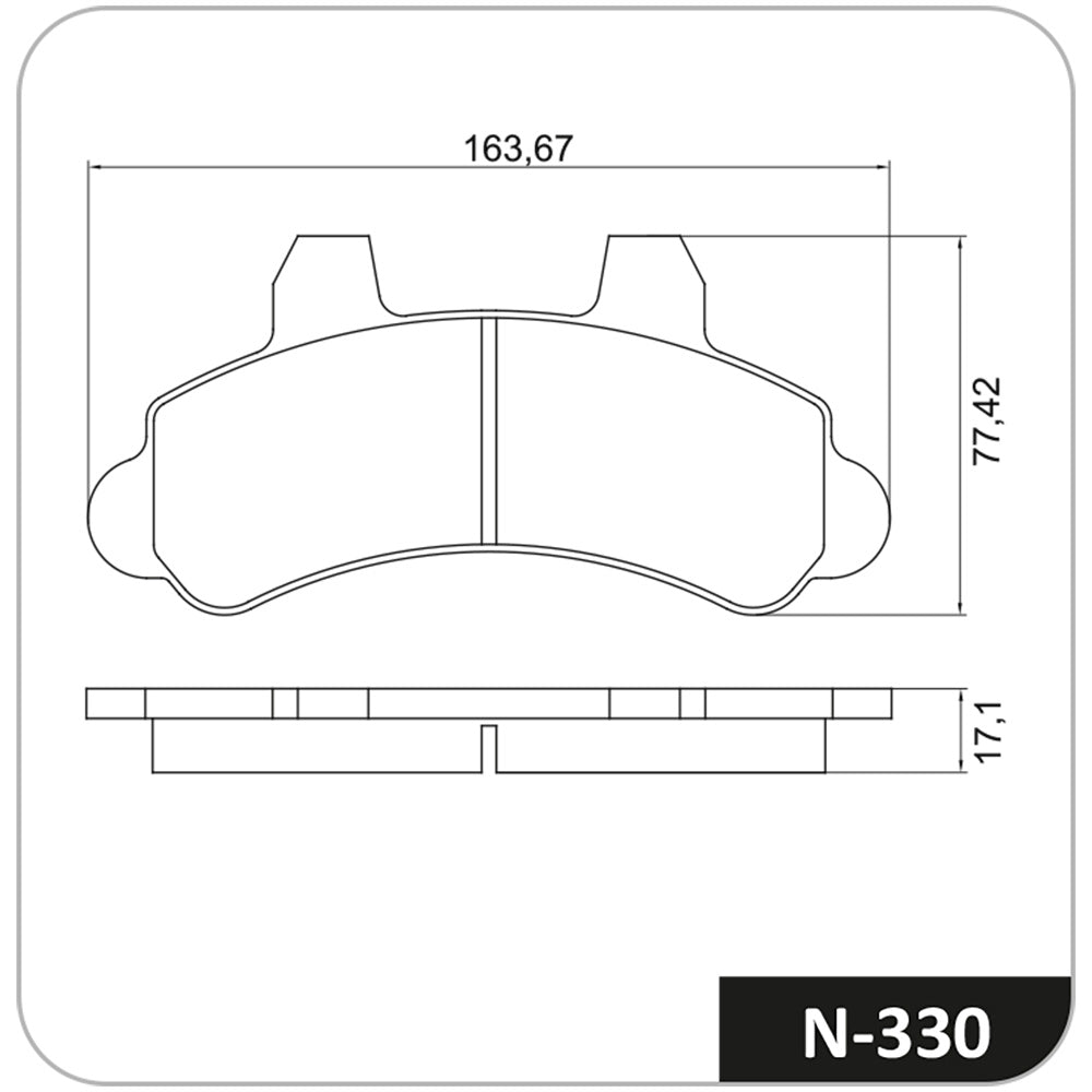 Pastilha de Freio Cobreq N-330 GM Bonanza/C-20/Veraneio/A-20/D-20/Silverado, Ford F-1000