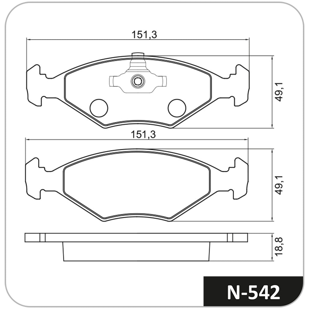 Pastilha de Freio Cobreq N-542 Fiat Uno/Mille