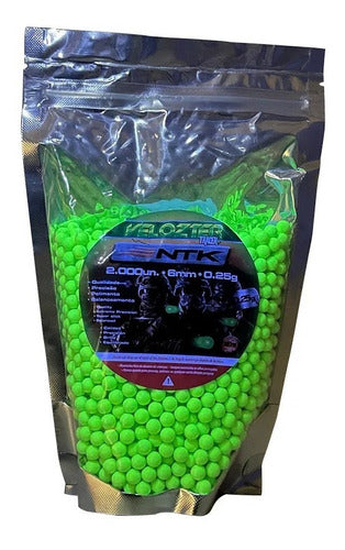 Munição Bbs Para Airsoft Velozter Tracer Fluorescente 0,25g