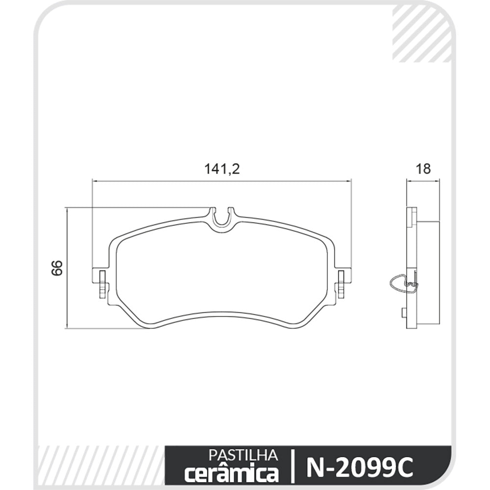 Pastilha de Freio Cobreq N-2099C VW Delivery/Amarok