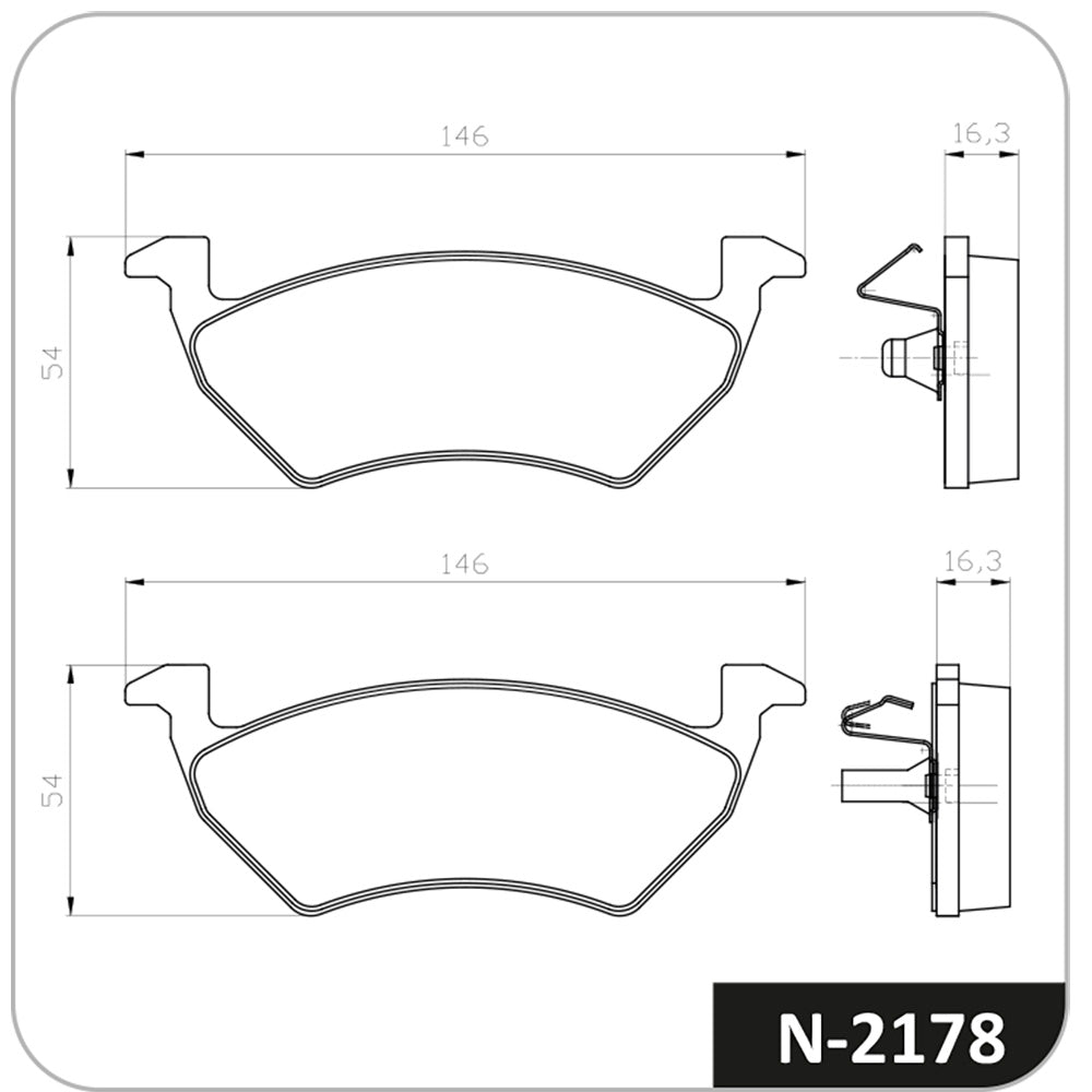 Pastilha de Freio Cobreq N2178 VW Gol/Voyage/Saveiro/Parati/Golf