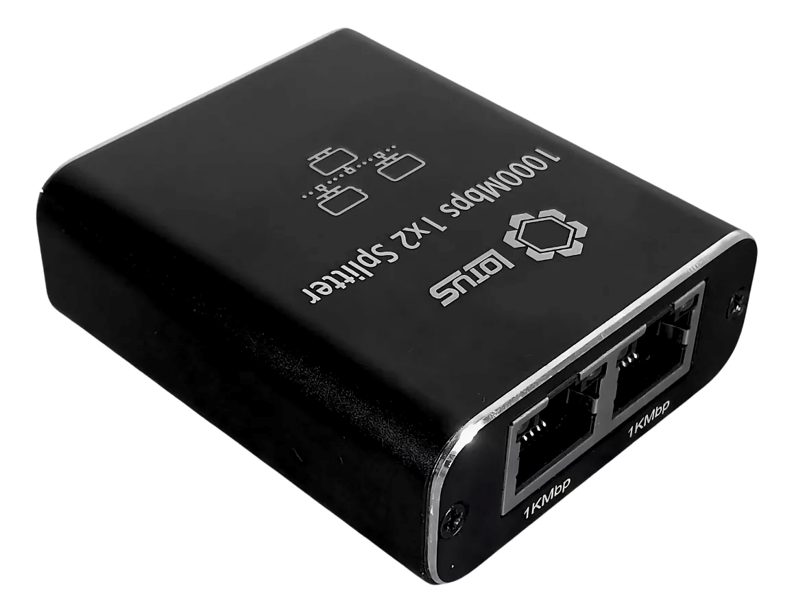 Adaptador Divisor de Rede RJ45 2 Portas 100/1000Mbps Gigabit Lotus LT-L102