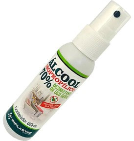 Álcool Isopropílico 70% 60ml para Limpeza de Eletrônicos Implastec PAIP70EXP