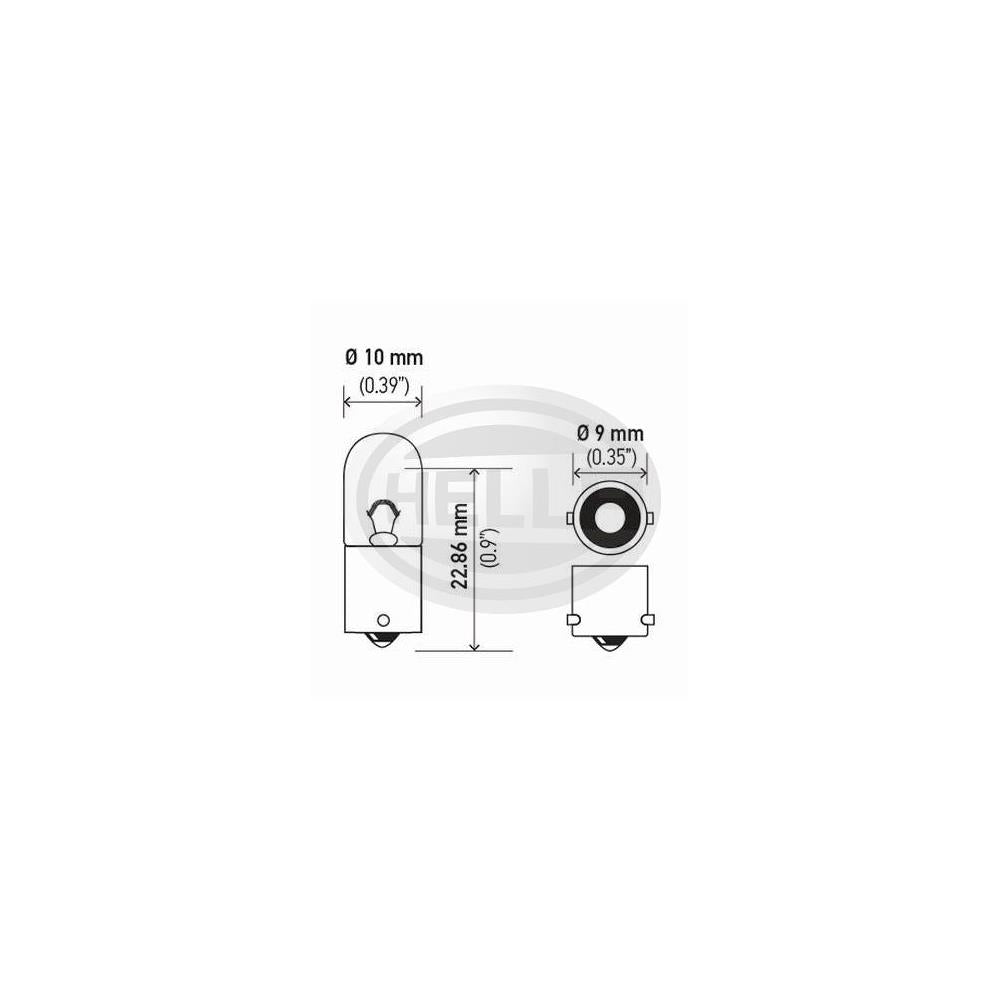 Lâmpada T2.75 24v 4w Ba9s 69 T4w Hella 3930 Caixa com 10 Universal Máquinas Agrícolas/Caminhões/Ônibus