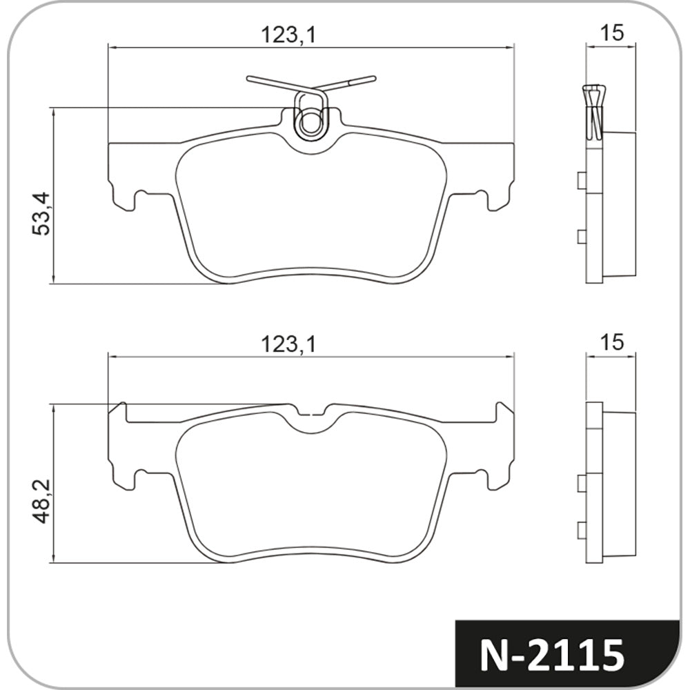 Pastilha de Freio Traseira Cobreq N-2115 Ford Fusion/Edge