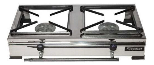 Fogão Industrial 2 Bocas Inox Alta Pressão A Gás