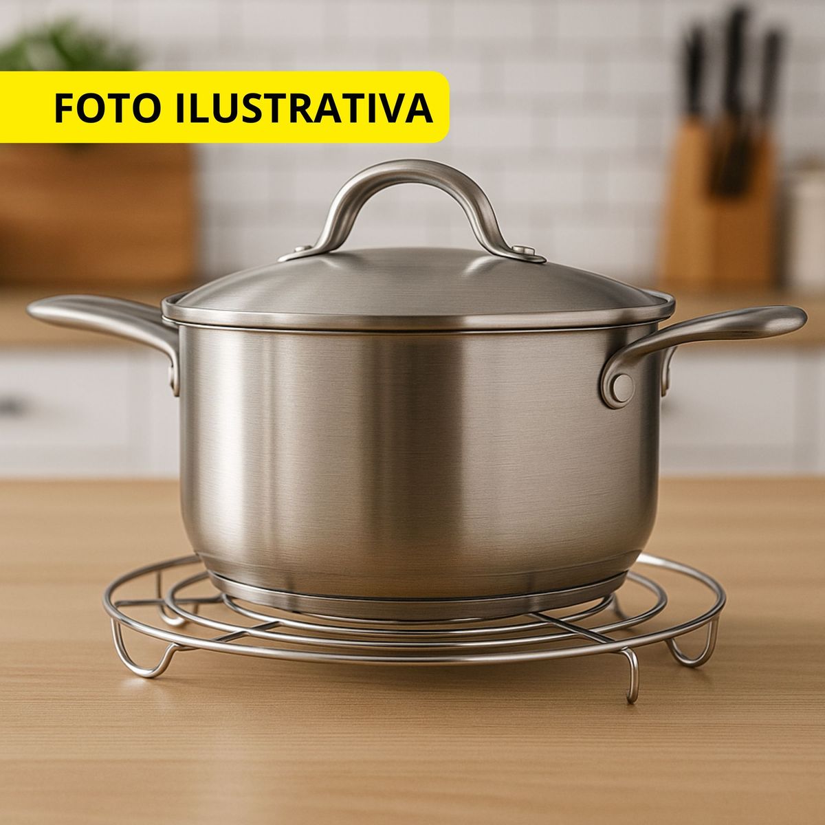 Descanso de Panela Redondo de Metal 20cm