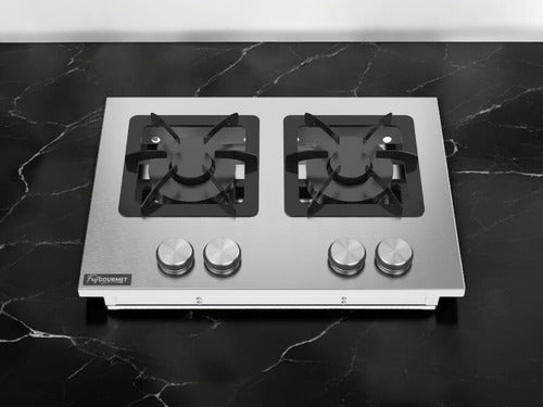 Fogão Cooktop 2 Qquemaidores Duplos Fast Gourmet Inox