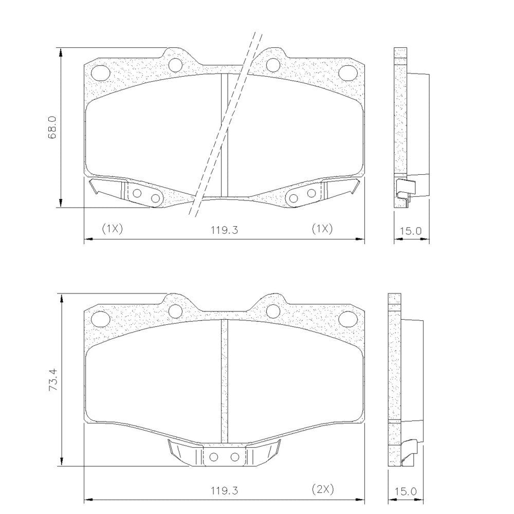 Pastilha de Freio Dianteira Fras-le PD/115 PD/963 Toyota Hilux
