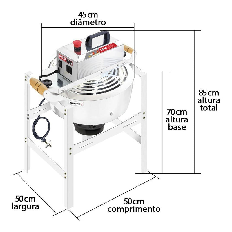 Panela Para Mexer Doces E Salgados 21L Automática Fogareiro