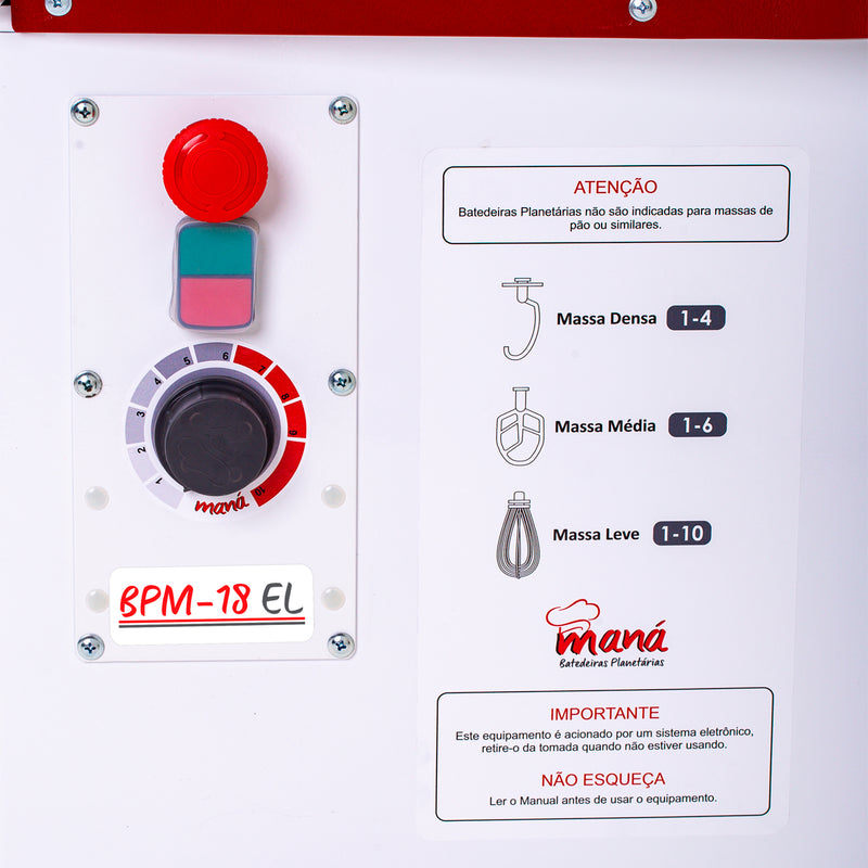 Batedeira Planetária Maná 20l Eletrônica 1/2cv Mono 220v