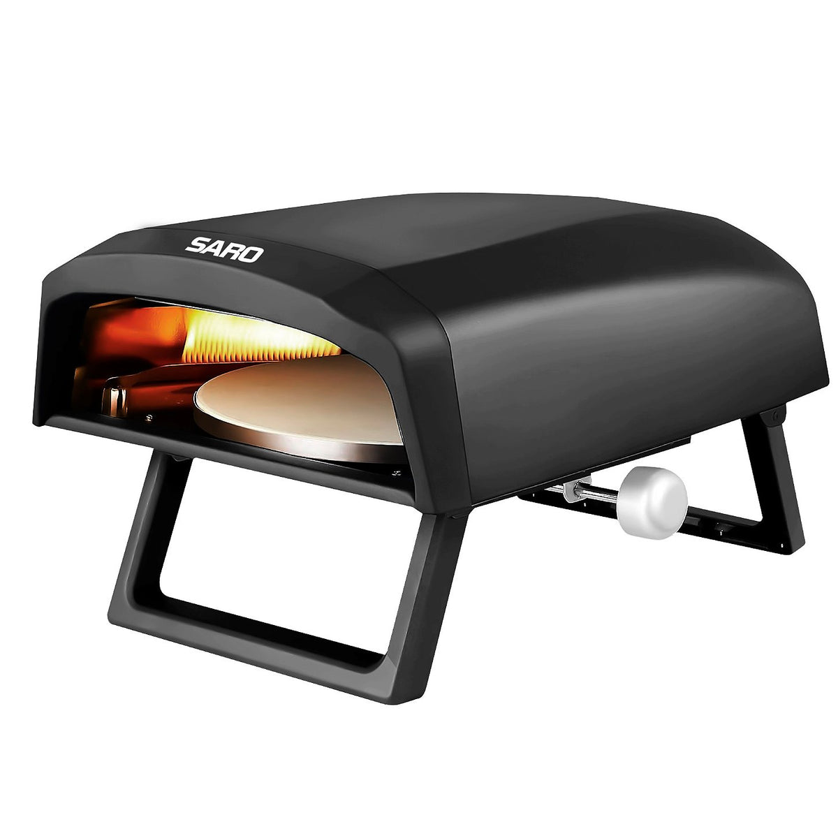 Forno de Pizza a Gás GLP Compacto Italiano Rotativo 40 cm Saro FC40R