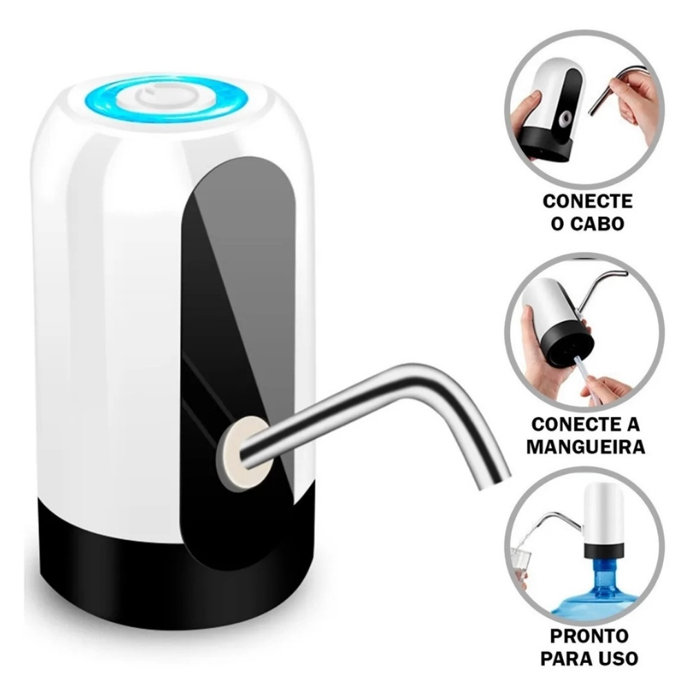 Bomba de Água Automática Recarregável 4W Com Haste de Inox e Mangueira Lelong LE-767