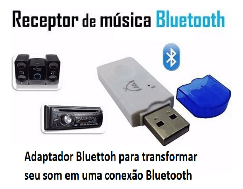 Conversor Bluetooth Para Carro Som Automotivo Sem Fio