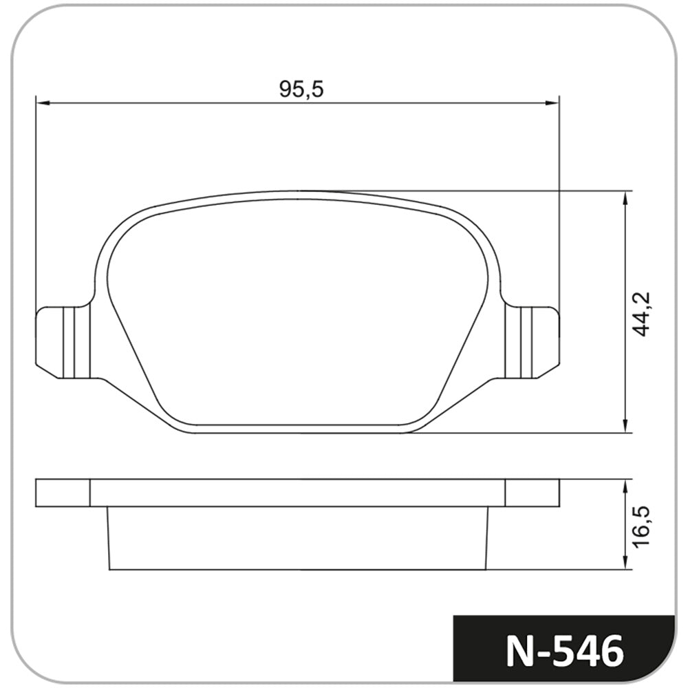 Pastilha de Freio Cobreq N-546 Fiat Bravo/500/Linea/Punto, Alfa Romeo 156/147