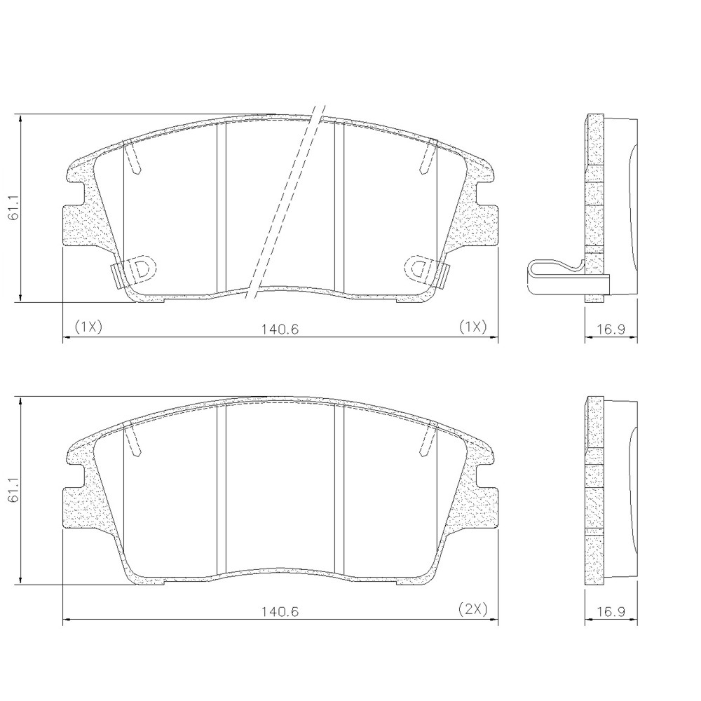 Pastilha de Freio Dianteira Ceramaxx Fras-le PD/1589-CMAXX Kia Sportage, Hyundai Tucson