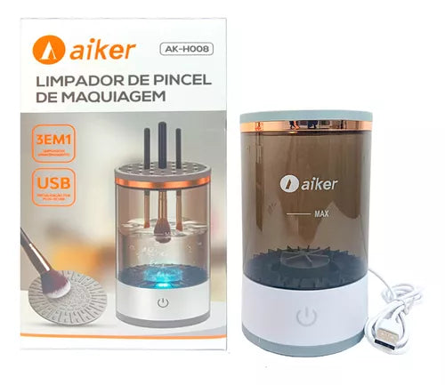 Limpador De Pinceis Automatico 3 Funções Fácil Uso Aiker