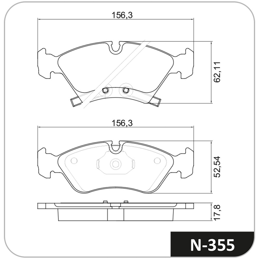 Pastilha de Freio Cobreq N355 GM Meriva/Zafira