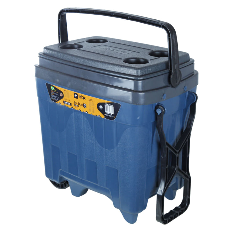 Caixa Termica Ice Box Cooler 34L Com Rodinhas E Porta Latas