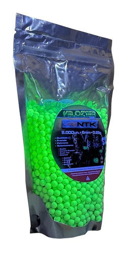 Munição Bbs Para Airsoft Velozter Tracer Fluorescente 0,25g