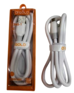 Cabo de Dados Turbo USB para V8 1 Metro 5A com Chip Inteligente A'Gold CB95-1