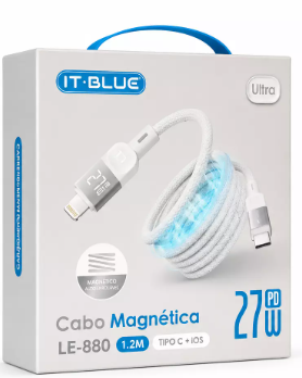 Cabo de Dados USB-C para iPhone 1,2m 27W Carga Rápida It-Blue LE-880